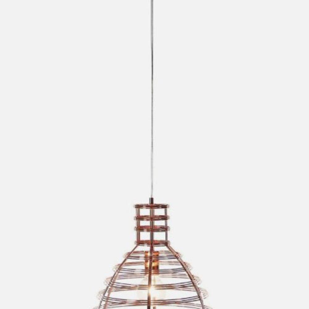 13"X18" Iron Bell Pendant Lamp with Bulb, Bronze-3 AVAILABLE